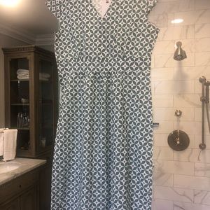 ⭕️2/15.00⭕️ Sheilay Dress Dark Mint Green and White